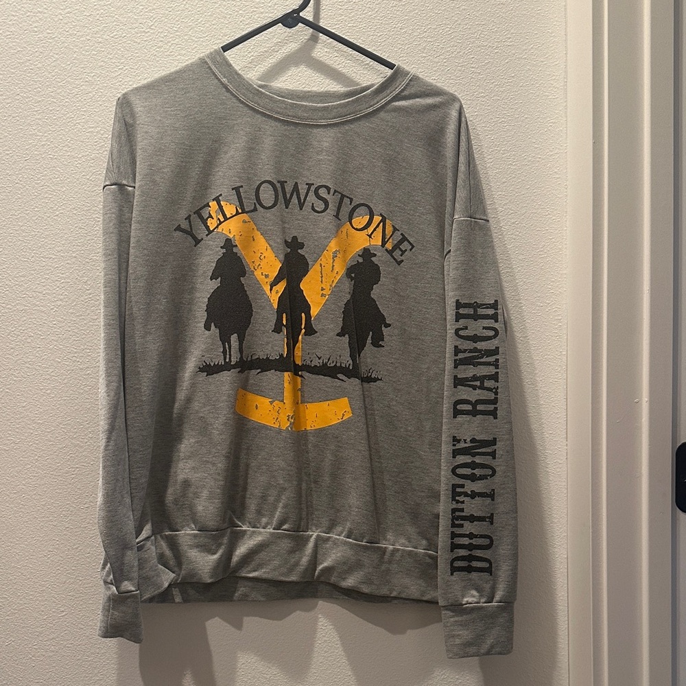 Yellowstone Dutton Ranch Men's Crewneck Sweater - Gray